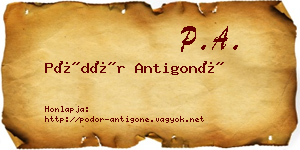 Pödör Antigoné névjegykártya